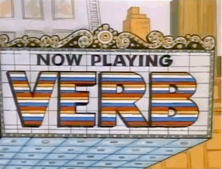 verbs,grammar,tv,television,vintage,cartoons,70s,abc,1970s,school house rock