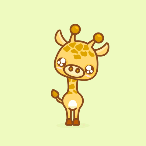 giraffe,kawaii,animation,cute,hi