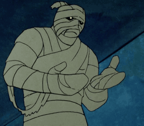 boxing,mummy,scooby doo,animation,television,vintage,cartoon,halloween,fight,vintage television,punching