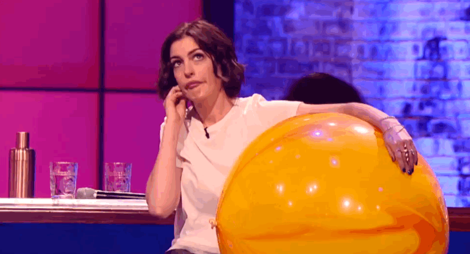 reaction,whatever,unimpressed,anne hathaway,lip sync battle