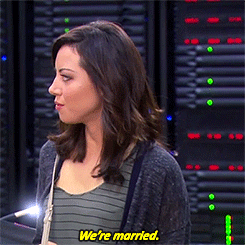 aubrey plaza,april ludgate,parks and recreation,chris pratt,crush,andy dwyer,married,7x09,pie mary,were married
