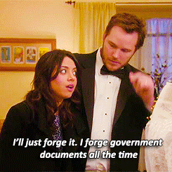 andy dwyer,april ludgate,aubry plaza,parks and recreation,chris pratt