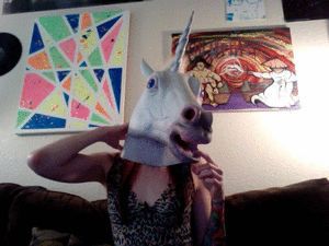 Im crazy johnny edge unicorn head GIF.