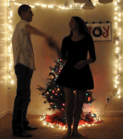 romantic,lovers,christmas tree,couple,love,cute,dancing,dance,christmas,sweet