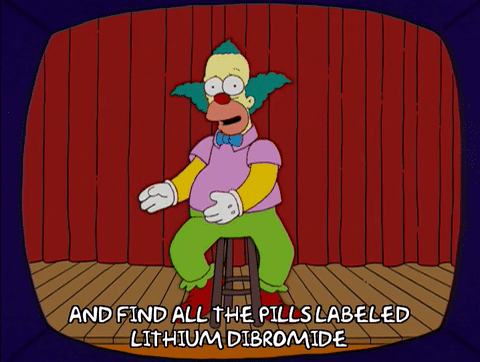 happy,season 16,episode 6,krusty the clown,stage,interested,16x06,presenting