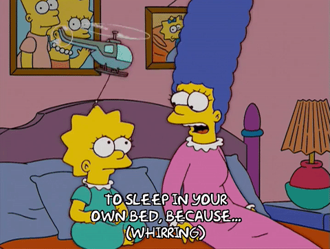 marge simpson,lisa simpson,season 17,episode 2,bed,annoyed,drone,helicopter,17x02