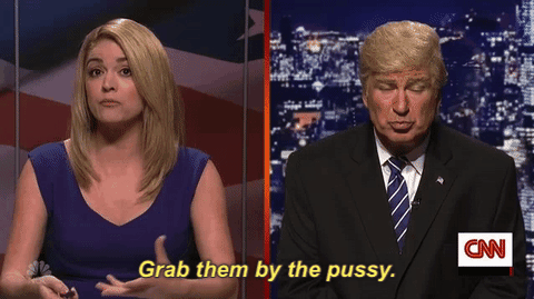 cecily strong,donald trump,grab them by the pussy,alec baldwin,snl,saturday night live,season 42,snl 2016