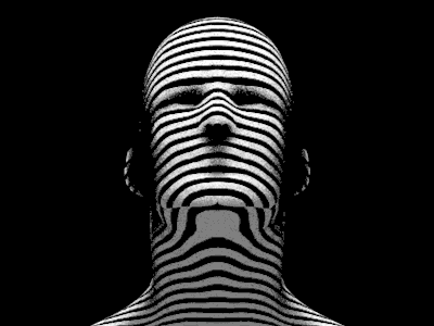 visual,mask,open,animation,loop,face,head,noise,stripes,shadows,black and whit