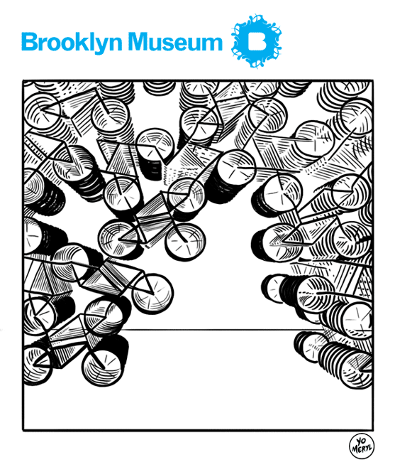 sarah zucker,bicycle,museum,jeff goldblum,bronwyn lundberg,yomeryl,brooklyn museum,ai wei wei,art