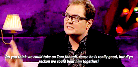alan carr,chatty man,tom hardy,tomhardyedit,i love it,tom gives no shits its my favorite,i love that about him
