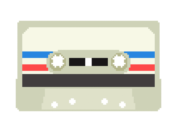 8bit,pixel,audio cassette,artists on tumblr,retro,pixel art,kawaii pixels,sashakatz,audio tape,8 bit art