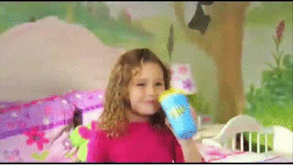 infomercial,happy,excited,laughing,kids,cup,seal,informercial,water tight seal guaranteed