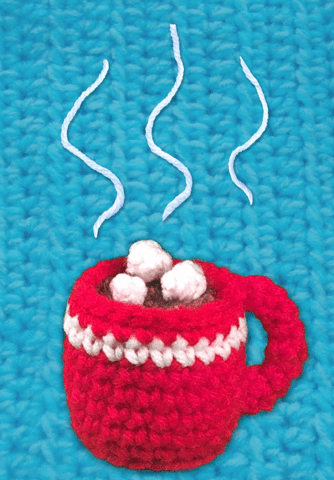 knitting,crochet,stop motion crochet,yarn,knit,christmas,mug,hot chocolate,stop motion yarn,christmas mug,hot choco