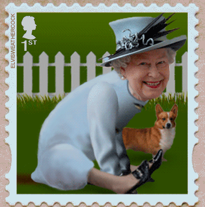queen elizabeth,stamp,dog,queen,corgi