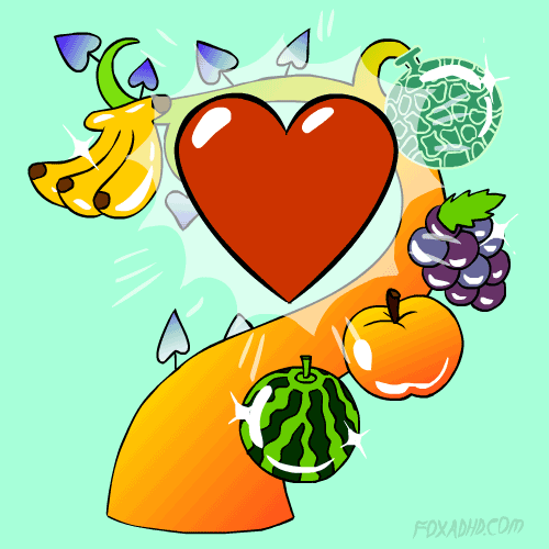 fruits,love,artists on tumblr,food,fox,animation domination,fox adhd,heart,tree,violet bruce,40 fruits,animation domination high def