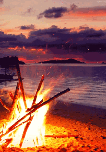 beach,bonfire,ocean waves,blue,summer,ocean,waves,sand,brown,flames,boho,crashing,summer 2013,fire