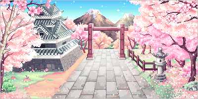 pixel,sakura,japan,anime,kawaii,scenery