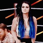 paige,wwe,spearrings,saraya jade bevis,idk i just wanted to do something with josh giving her the lollipop