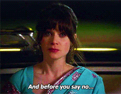zooey deschanel,nick x jess,new girl,jessica day,dont say no