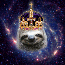 crown,sloth overlord,space,sloth,sloth in space