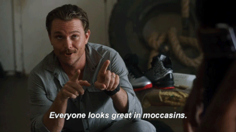 martin riggs,clayne crawford,funny,fox,shoes,exercise,weight,lethal weapon,weight lifting,moccasins
