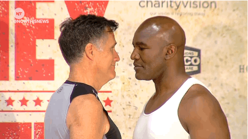 evander holyfield,sports,news,boxing,photoset,mitt romney,nowthis,now this news,charity,republicans,politicians,charityvision