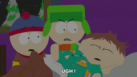 GIF animado: eric cartman stan marsh kyle broflovski.