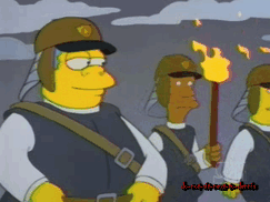 burnt at the stake,nelson muntz,chief wiggum,burn,treehouse of horror,witches,simpsons
