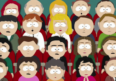 crowd,south park,wow,surprised,audience