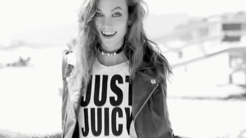juicy couture,black and white,girl,fashion,model,karlie kloss,juicy,juicy couture fall 2012,fashion beauty