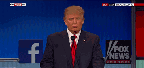 donald trump,staring,fox news,gopdebate 2015