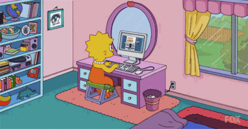 email,working from home,lisa simpson,tumblr,internet,computer,emails,outlook,simpsons