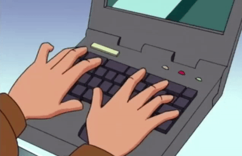 computer,typing,type,archie comics,archies funhouse,attack of the 50ft veronica