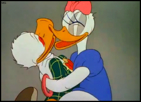 Donald duck disney love daisy duck GIF.