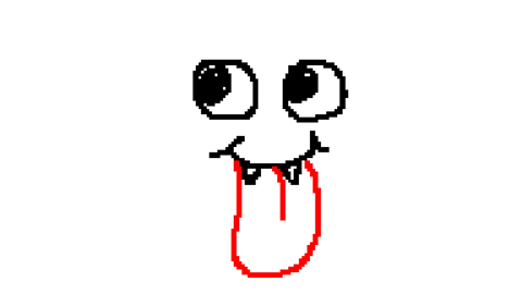 hungry,doodle,animation,retro,face,pixel art,spooky,demon,side eye,sly