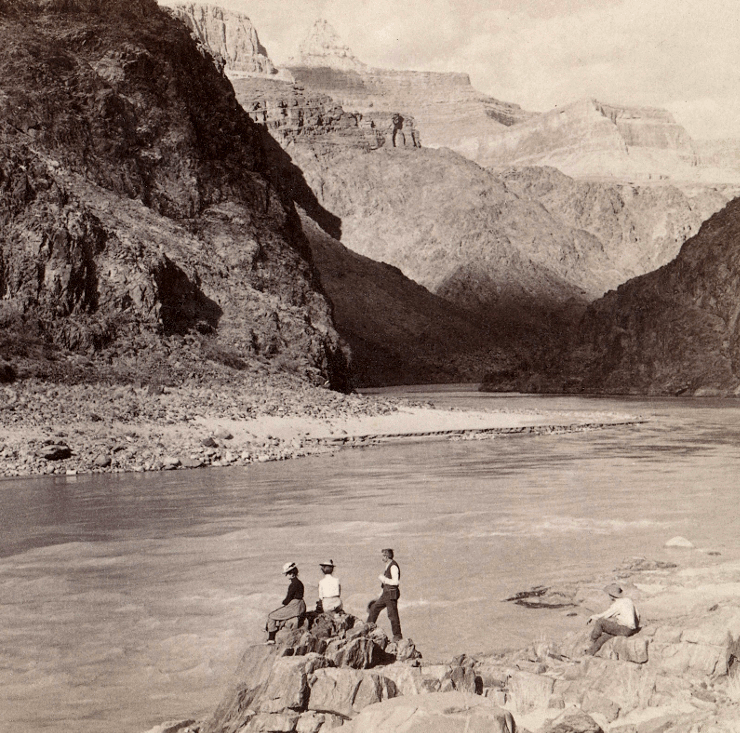 vintage,3d,desert,vintage3d,grand canyon,turn of the century,colorado river,bw