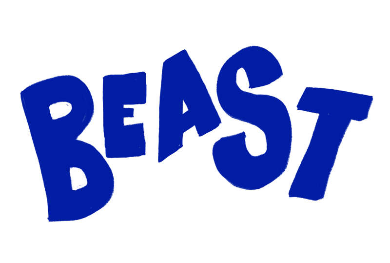 typography,lettering,awesome,blue,big,cool,monster,king,sick,beast,winner,denyse mitterhofer