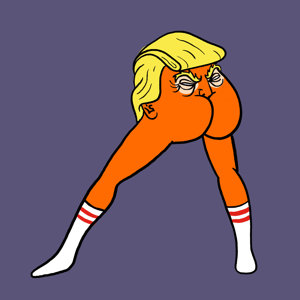 animation,trump,dance,butt,dat ass,illustration,funny trump,party,ass,election 2016,drumpf,chris piascik,chrispiascik,datassdoe