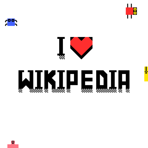 love,pixel,petscii,wikipedia,donation