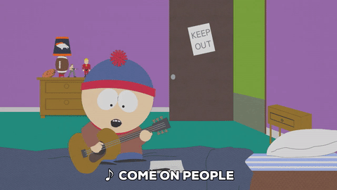 eric cartman,stan marsh,singing,guitar,stan,butters scotch