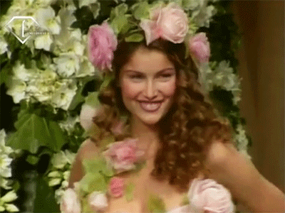 fairy,laetitia casta,90s,fashion,model,beauty,show,french,runway,icon,supermodel,natural,roses,goddess,ysl,yves saint laurent,nymph