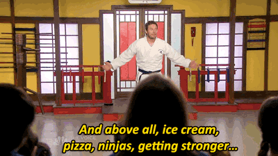 the johnny karate super awesome musical explosion show,andy dwyer,parks and recreation,chris pratt,7x10,johnny karate
