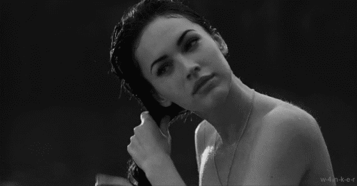 black and white,hot,megan fox,shes so hot steam is coming off her