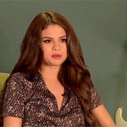 Selena gomez interview i guess GIF.