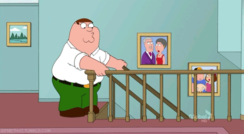 peter griffin,funny,cartoon,scared,family guy
