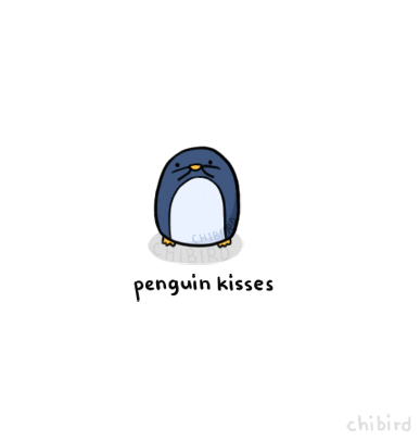 penguin,kisses