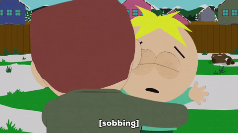 Upset crying butters stotch GIF.