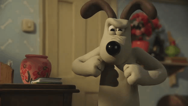 wallace and gromit,dog,frustrated