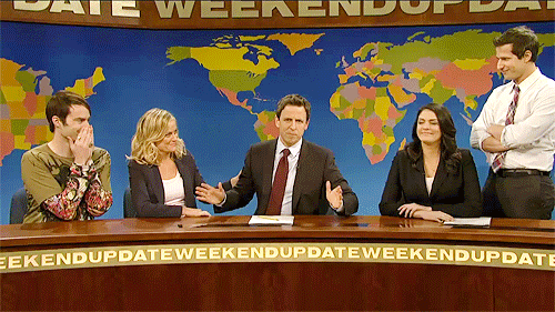 cecily strong,andy samberg,snl,saturday night live,amy poehler,bill hader,seth meyers,weekend update,stefon,wu,i will never be over this