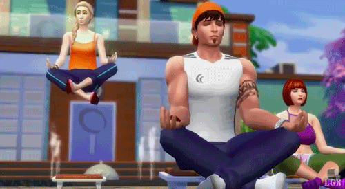 the sims 4,yoga,the sims,meditate